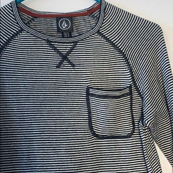 Volcom striped long sleeve- navy/white - Picture 2 of 5